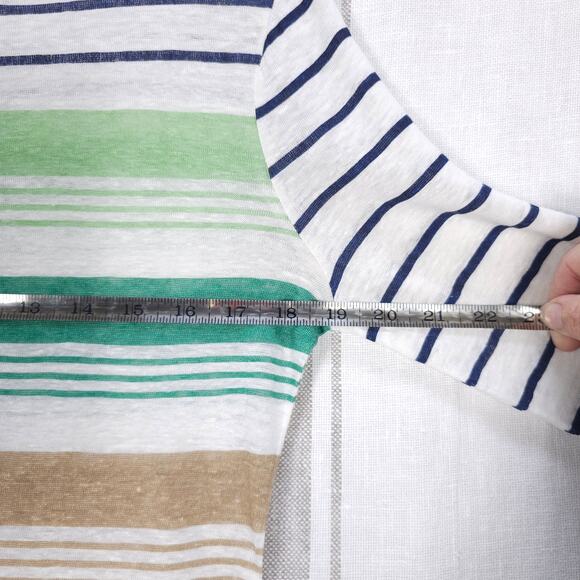 CALYPSO ST BARTH Linen Striped Midi Dress Sz Small Vacation Poolside‎ Resort - Picture 10 of 13